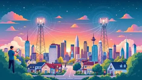 Cellphone towers connecting ontario quebec city skylines mobile network canada