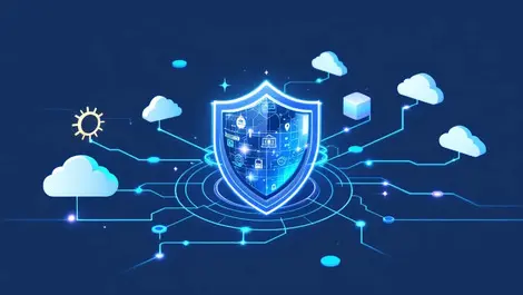 Digital security shield interconnected data clouds ai threat detection enterprise