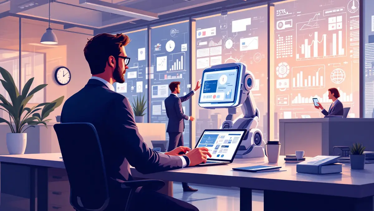 Modern british office business professionals digital interfaces uk financial sector