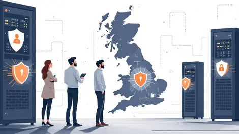 Uk ireland small businesses concerned security servers shields background