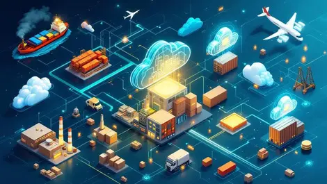 Ai driven supply chain network factories warehouses cargo ships planes