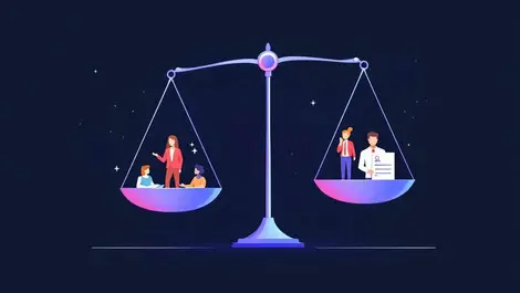 Balanced scale resumes candidates fair hiring transparent selection network