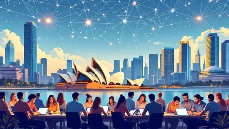 Australian city sydney opera house workers students ai network