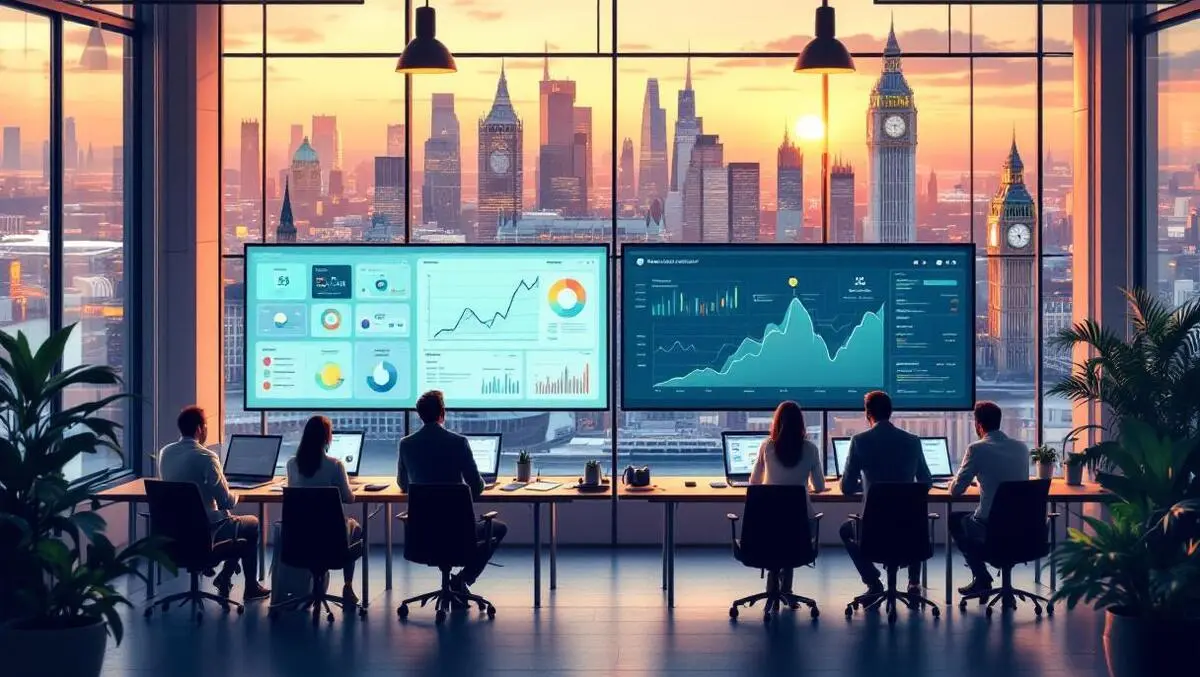 Modern open plan fintech office dublin london cloud expense growth