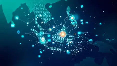 Indonesia highlighted sea map digital payments network apac blue green