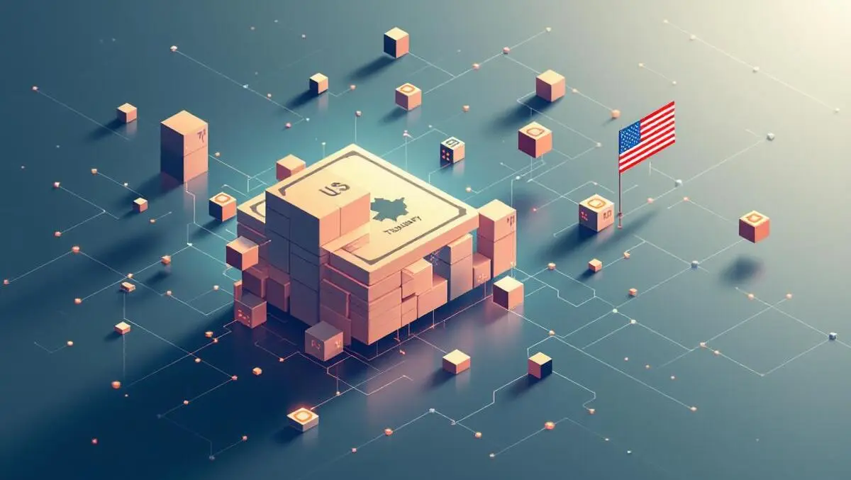 Us treasury bond tokenisation to blockchain digital cubes art