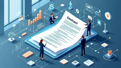 Isometric ai legal team digital contract workflow analytics