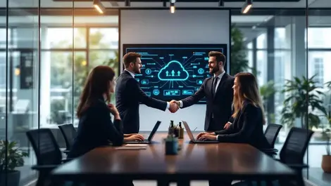 Uk office meeting it service management partnership success