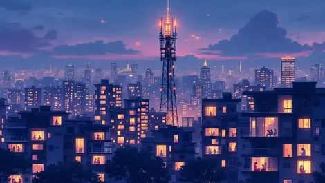 Indonesia telecom tower city apartments data growth profits